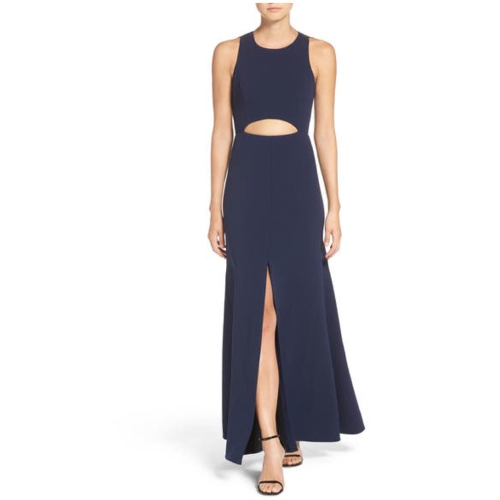BCBGMAXAZRIA Veranna lace-back gown